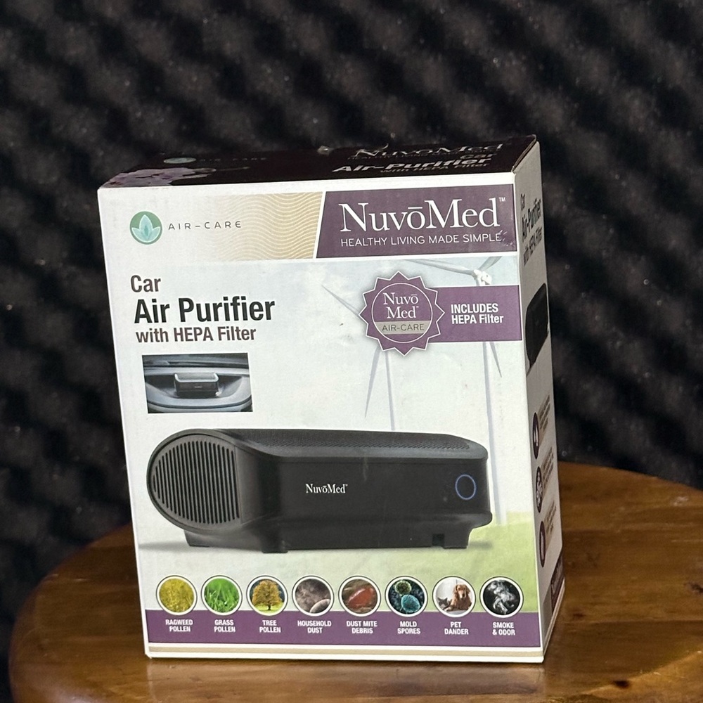 NuvoMed Car Air Purifier with HEPA Air Filter